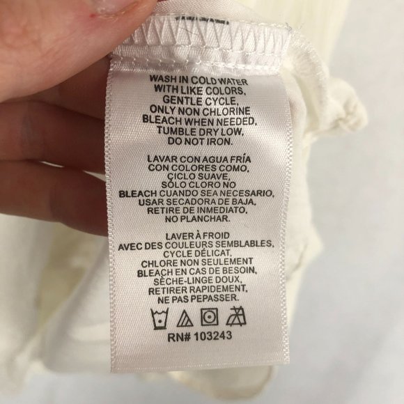 Wrangler Women's Medium Ivory Boho Tassel Sleeve Off The Shoulder Shift Dress - Picture 9 of 10